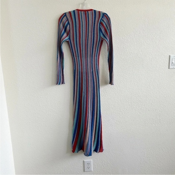 Misa Los Angeles Rafael Striped Long Sleeve Midi Dress - Picture 4 of 8